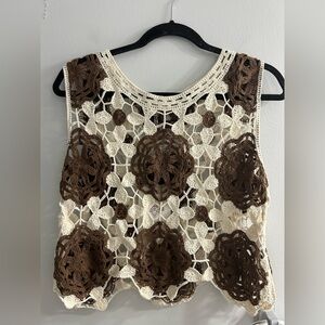NWT rebellion crochet sweater vest